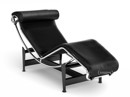 4 Chaise longue à reglage continu Chrome-plated|Graphite black