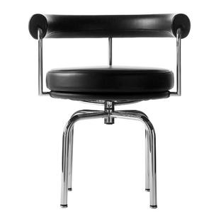 7 Fauteuil tournant Chrome-plated|Leather Scozia|Graphite black