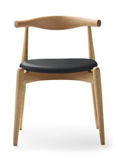 CH20 Elbow Chair Lacquered oak|Leather anthracite