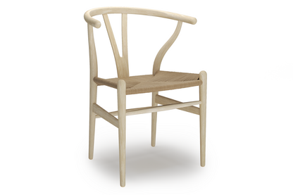 CH24 Wishbone Chair Soaped ash|Nature mesh