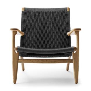 CH25 Lounge Chair White oiled oak|Black