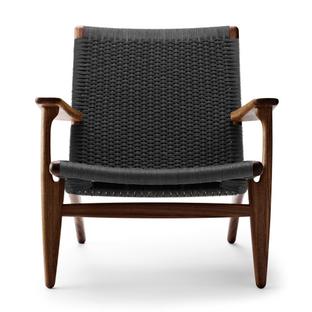 CH25 Lounge Chair Lacquered walnut|Black