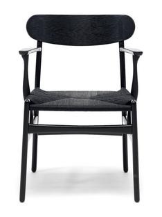 CH26 Dining Chair Black lacquered oak|Black