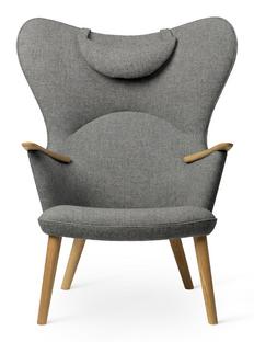CH78 Mama Bear Chair Fiord - grey|Oiled oak|With neck pillow