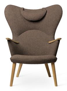 CH78 Mama Bear Chair Fiord - brown|Oiled oak|With neck pillow
