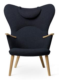 CH78 Mama Bear Chair Fiord - blue |Soaped oak|With neck pillow