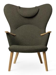 CH78 Mama Bear Chair Fiord - green|Oiled oak|With neck pillow