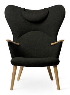 CH78 Mama Bear Chair Fiord - dark green |Oiled oak|With neck pillow