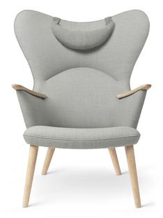CH78 Mama Bear Chair Passion - light grey|Soaped oak|With neck pillow