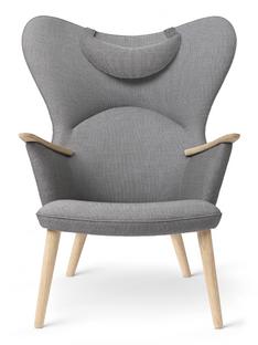 CH78 Mama Bear Chair Passion - dark grey|Soaped oak|With neck pillow