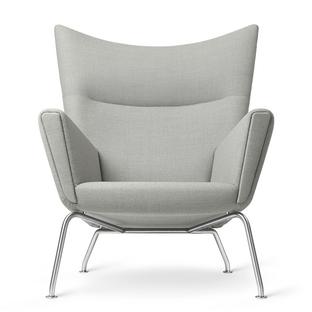 CH445 Wing Chair Passion - light grey|Without footstool