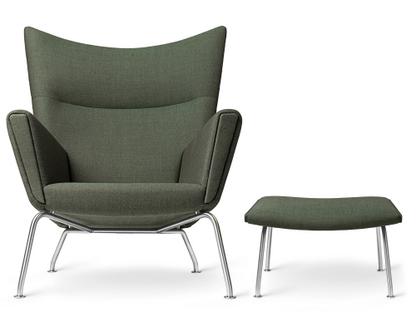 CH445 Wing Chair Passion - green|With footstool