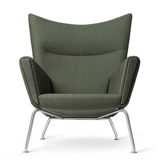 CH445 Wing Chair Passion - green|Without footstool