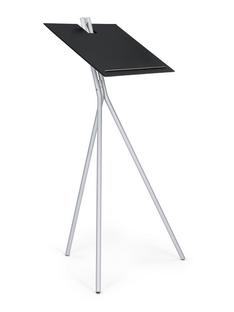 Notos Standing desk Black stained ash / white aluminium RAL 9005