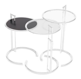 Adjustable Table E 1027 Replacement Glass Black metal top