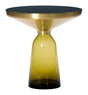 Bell Side Table Brass with clear varnish|Topaz yellow