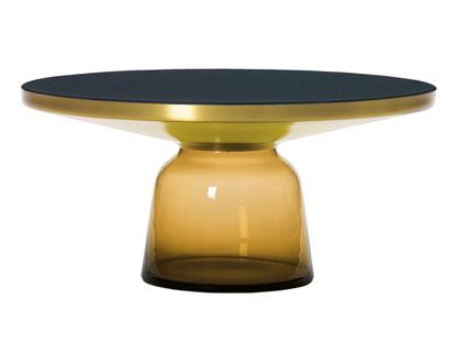 Bell Coffee Table Brass with clear varnish|Amber orange