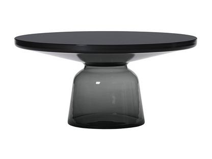 Bell Coffee Table Black burnished steel, clear varnish|Quartz grey