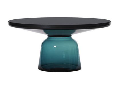Bell Coffee Table Black burnished steel, clear varnish|Montana blue