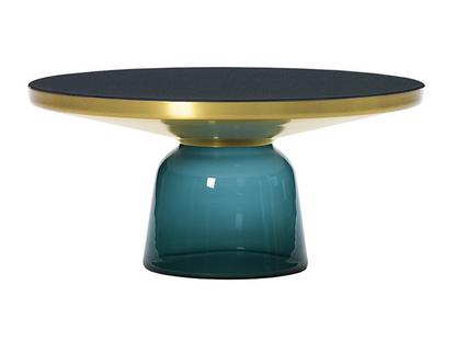 Bell Coffee Table Brass with clear varnish|Montana blue