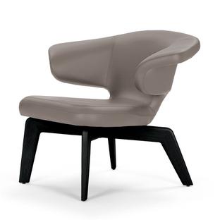 Munich Lounge Chair Classic Leather grey|black stained