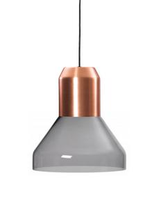 Bell Light Copper|Grey crystal glass, H 23 x ø 35 cm