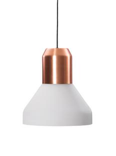 Bell Light Copper|White opaline glass, H 23 x ø 35 cm