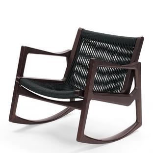 Euvira Rocking Chair Brown stained oak|Black