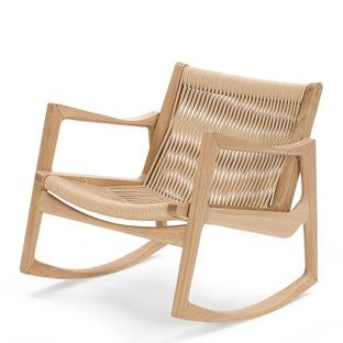 Euvira Rocking Chair Oak|Hemp coloured