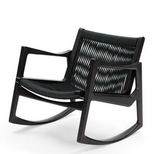 Euvira Rocking Chair Black stained oak|Black