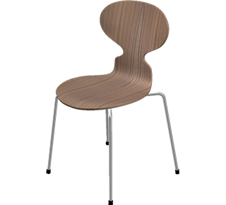 Ant Chair 3101 46 cm|Clear varnished elm|Natural