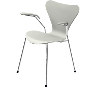 Series 7 Armchair 3207 46 cm|Lacquer|Nine grey