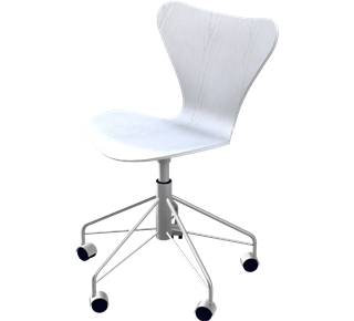 Series 7 Swivel Chair 3117 Coloured ash|White