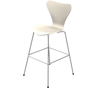 Series 7 Bar Stool 3187/3197 76 cm|Clear varnished wood|Natural maple