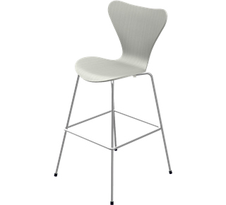 Series 7 Bar Stool 3187/3197 76 cm|Coloured ash|Nine grey