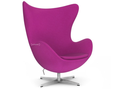 Egg Chair Divina|Divina 662 - Dark pink|Satin polished aluminium|Without footstool