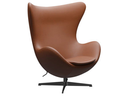 Egg Chair Leather Essential|Walnut|Black|Without footstool