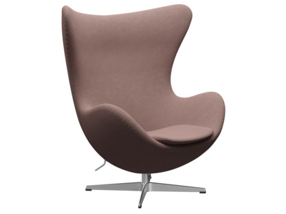 Egg Chair Re-wool|648 - Pale rose/natural|Satin polished aluminium|Without footstool