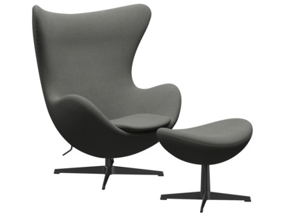 Egg Chair Re-wool|158 - Taupe/natural|Black|With footstool