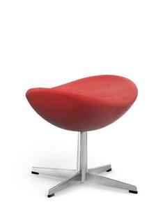 Egg Footstool Hallingdal 65|674 - Red|Satin polished aluminium