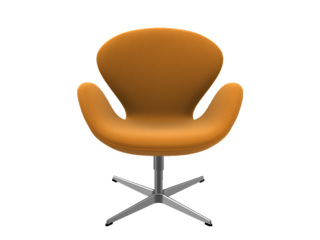 Fritz Hansen Swan Chair 40 Cm Divina Melange Divina Melange 521 Orange By Arne Jacobsen 1958 Designer Furniture By Smow Com