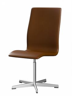 Oxford Without armrests|Middle-high back|Fixed base|Soft leather|Walnut