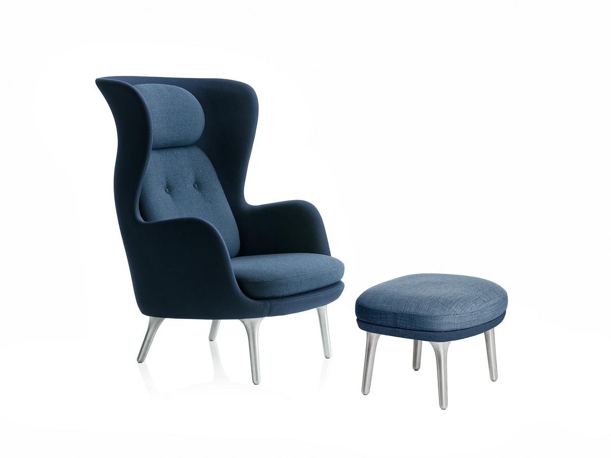 fritz hansen sessel ro 10, fritz hansen ro, dark blue, with footstool by jaime hayon, 2013, Design ideen