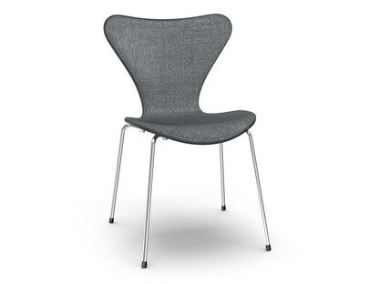 Series 7 Chair Front Upholstered Coloured ash|Black|Remix 173 - Dark blue/grey|Chrome