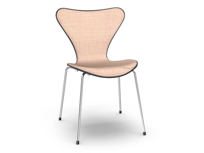 Series 7 Chair Front Upholstered Coloured ash|Black|Remix 612 - Light pink/rose|Chrome