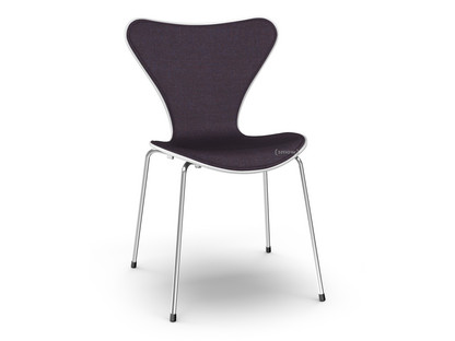 Series 7 Chair Front Upholstered Coloured ash|White|Remix  692 - Aubergine|Chrome
