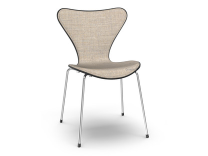 Series 7 Chair Front Upholstered Lacquer|Black lacquered|Remix 242 - Light brown|Chrome