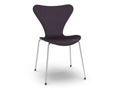 Series 7 Chair Front Upholstered Lacquer|Black lacquered|Remix  692 - Aubergine|Chrome