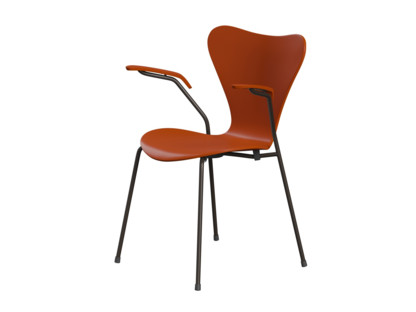Series 7 Armchair 3207 Chair New Colours Lacquer|Paradise orange|Brown bronze