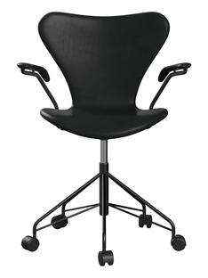 Series 7 Swivel Chair 3117 / 3217 Full Upholstery With armrests|Leather Grace black|Black